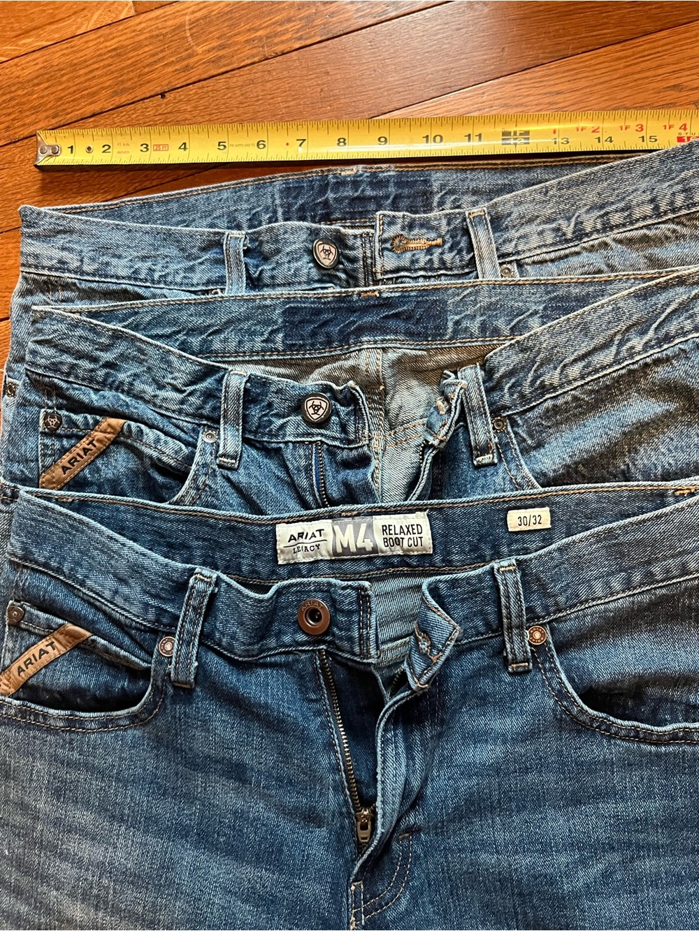Ariat Men’s Relaxed Boot Cut Jeans - Blue 3 pair bundle